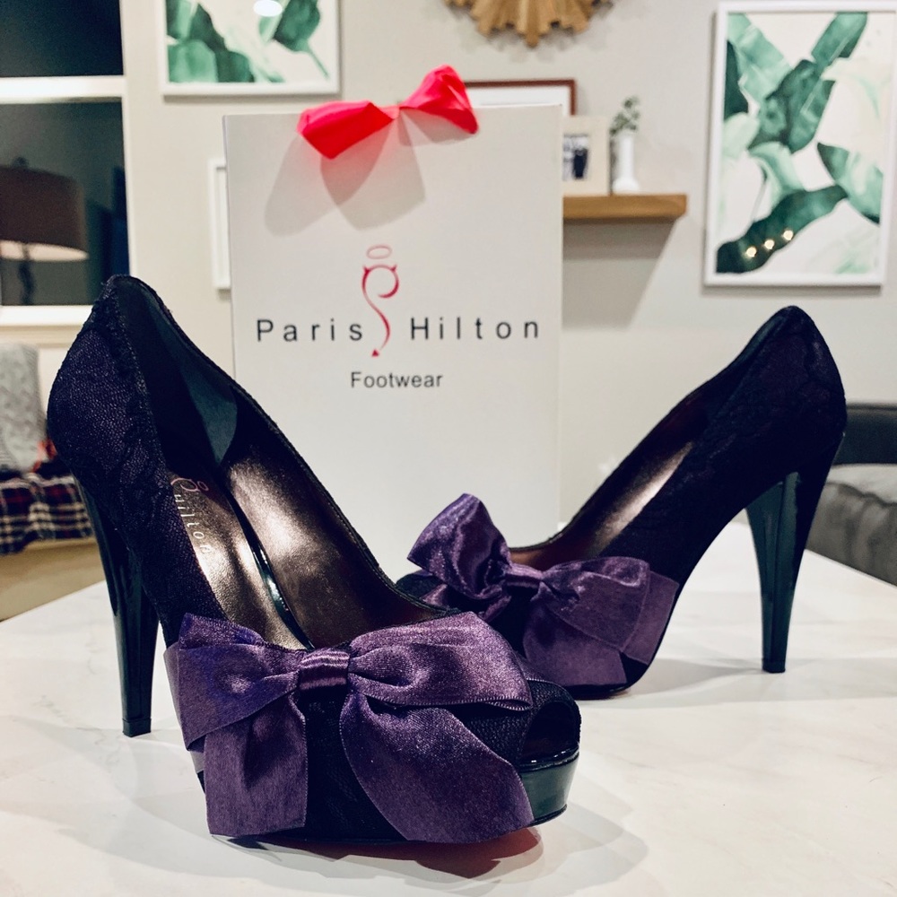 Paris Hilton Destiny Pumps -violet with pink soles